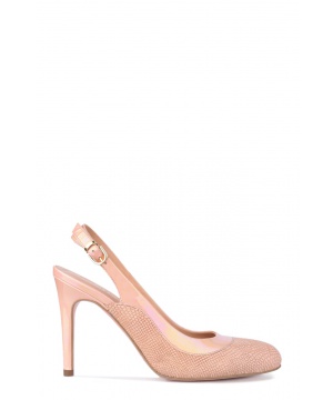 Обувки в бледо розово с ефектен релеф от Gino Rossi