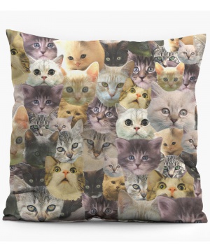 Възглавница с принт - котки от Mr. Gugu & Miss Go