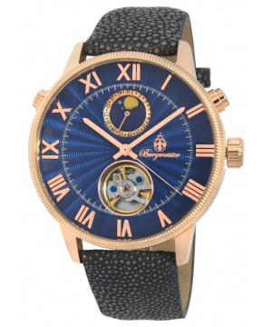 Автоматичен часовник Burgmeister в синьо и златисто