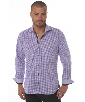 Карирана риза в лилав цвят от Gazoil