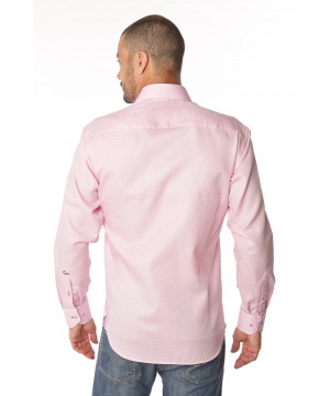 Памучна риза в розово с кариарни детайли от Gazoil