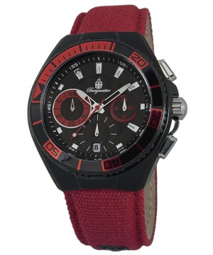 Часовник хронограф Burgmeister в черен цвят и червено