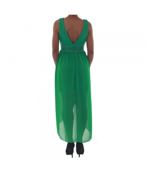 Елегантна рокля с воал в зелен цвят от Rinascimento