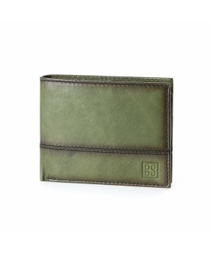 Кожен мъжки портфейл от Dudu Bags в зелен цвят