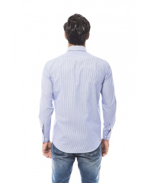 Риза в синя гама и бяло на райета от Trussardi