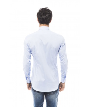 Памучна риза в син цвят от Trussardi