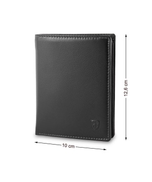 Кожен мъжки портфейл в черен цвят от Dv