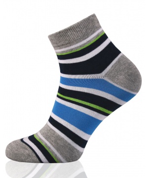 Чорапи в сив и син цвят на контрастни райета от Envie
