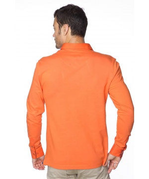 Поло блуза в оранжево с контрастни детайли от Gazoil