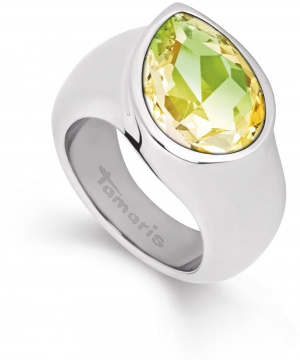 Сребрист пръстен Tamaris със зелен кристал Swarovski