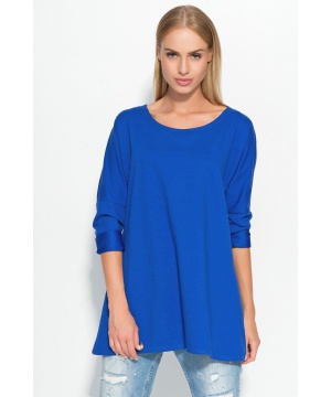 Блуза от Makadamia в син цвят