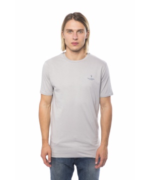 Мъжка памучна тениска в сив цвят от Trussardi