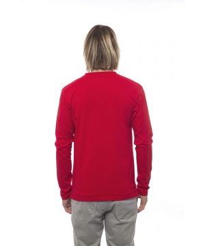 Блуза в червен цвят с контрастен надпис от Trussardi