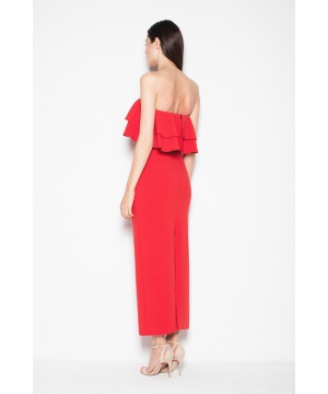 Елегантна дълга рокля в червен нюанс от Venaton
