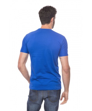 Тениска в син цвят с фото принт от Trussardi