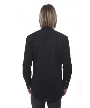 Памучна риза от Trussardi в черен цвят
