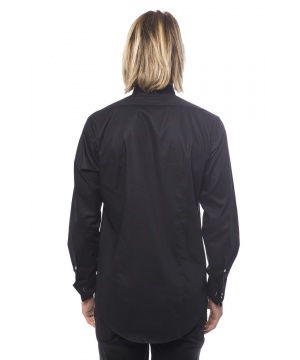 Памучна риза в черен цвят от Trussardi