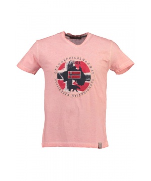 Тениска в розов нюанс с принт от Geographical Norway
