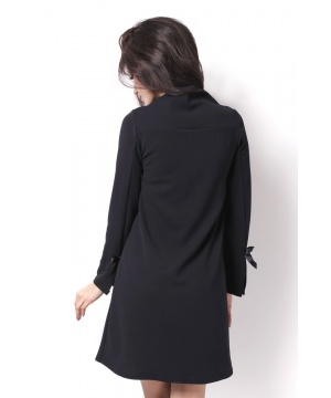 Стилна рокля Ivon в черен цвят
