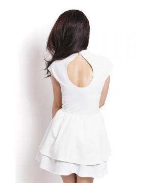 Елегантна рокля Ivon в бял цвят