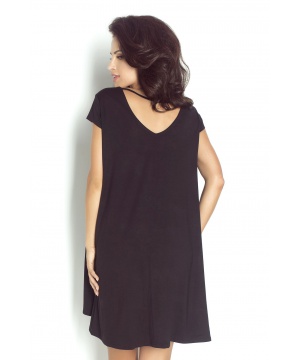 Асиметрична рокля Ivon в черен цвят