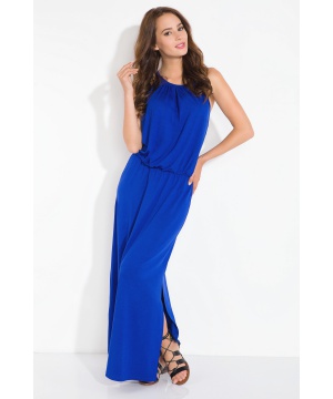 Дълга рокля от fimfi в син цвят