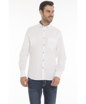 Елегантна бяла  риза с джоб от CULTURE