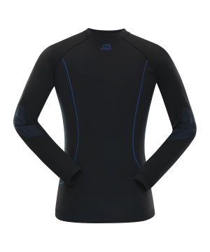 Черна термо блуза със сини детайли от Alpine Pro