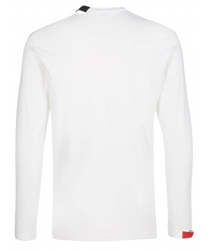 Бяла памучна блуза с черно лого от Dsquared2