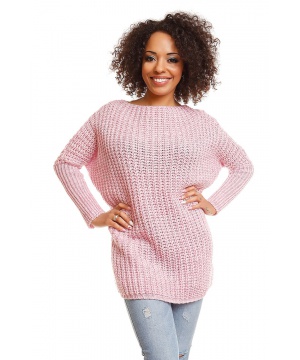 Плетен пуловер в розов цвят от PeeKaBoo