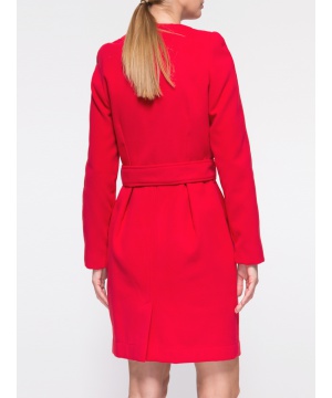 Елегантно вълнено палто в червен цвят от Yuliya Babich