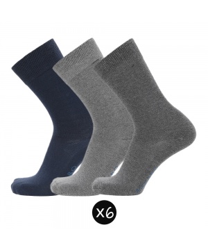 Сет от 6 чифта чорапи от Azzaro в тъмно синьо и сива гама