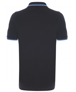 Мъжка поло тениска от Fred Perry в черно със сини детайли