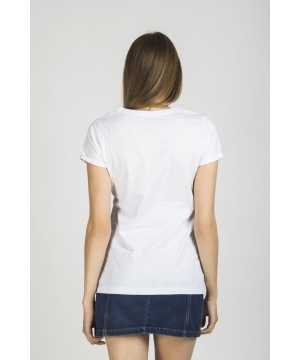 Дамска тениска с принт от Splendid в бял цвят