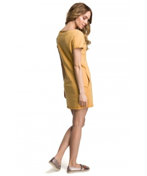 Къса рокля в жълт нюанс от Made of Emotion