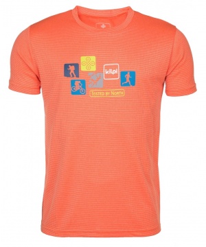 Мъжка тениска в оранжев нюанс с принт от Kilpi