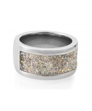 Елегантен сребрист пръстен с цветни кристали от Esprit