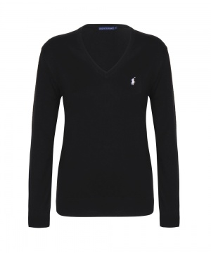Дамски пуловер в черен цвят от Ralph Lauren