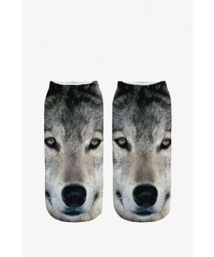 Къси чорапи Combo с принт на вълци