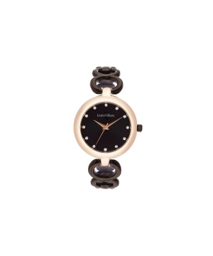 Дамски часовник Louis Villiers в розово-златисто и черно