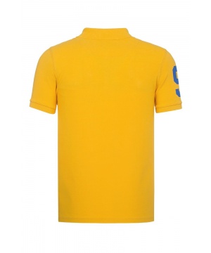 Жълта поло тениска с цветна апликация от Jimmy Sanders