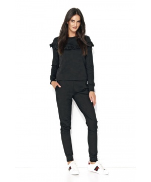 Комплект от блуза и панталон от Numinou в черен цвят