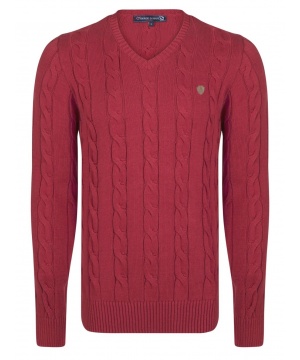Пуловер от Giorgio Di Mare в цвят бордо