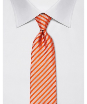 Копринена вратовръзка от Vincenzo Boretti в оранжев цвят