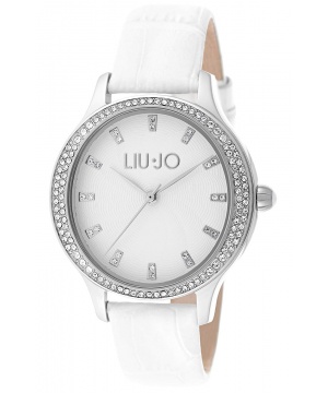 Часовник с кристали от Liu Jo Luxury в сребрист и бял цвят